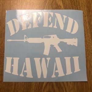 1 Defend Hawaii Vinyl Decal Sticker for Car Window